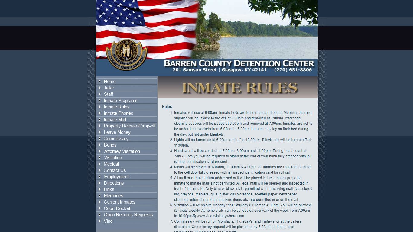 Welcome to the Barren County Corrections Center Website
